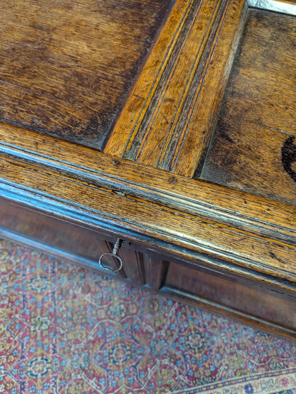 Antique 17th Century Panelled Oak Coffer