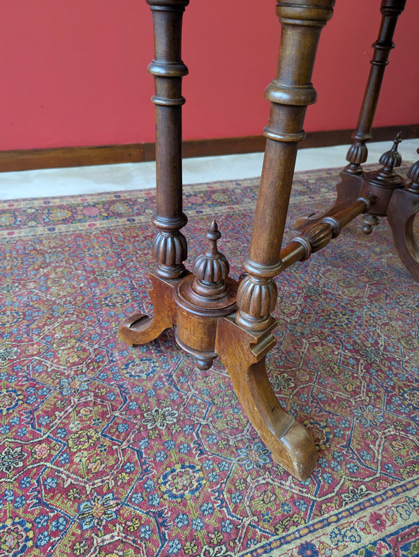 Antique 19th Century Oval Walnut Occasional Table / Coffee Table