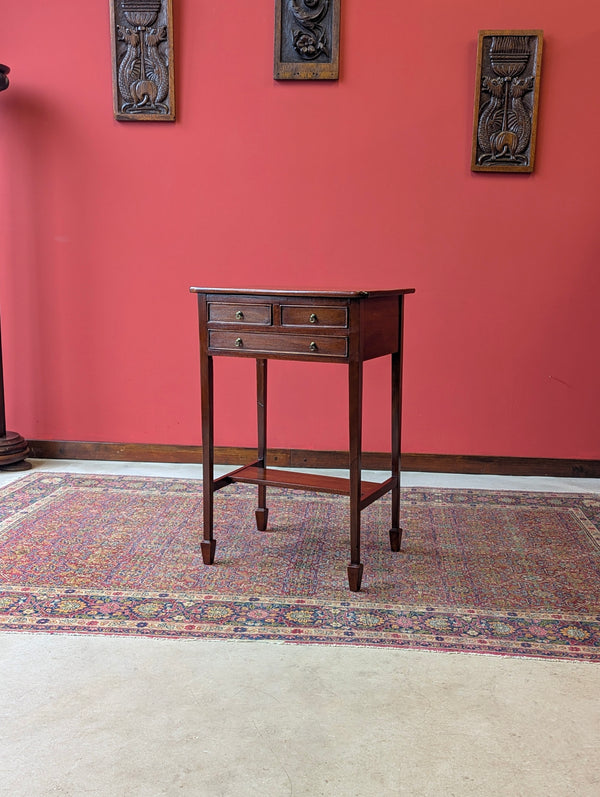 Antique Early 20th Century Side Table with Drawers / Bedside