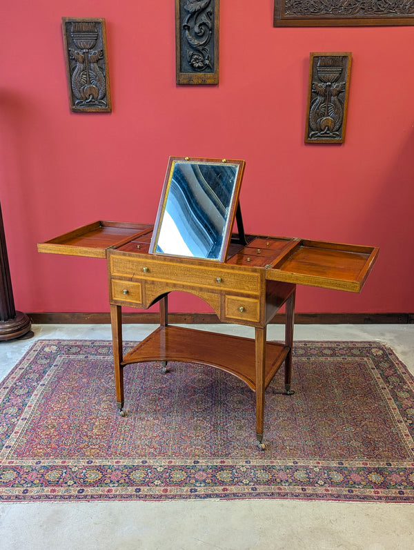 Antique Edwardian Mahogany Poudreuse Dressing Table