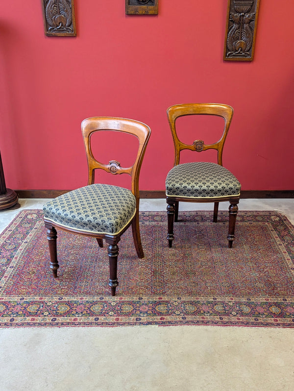 Pair of Antique Victorian Walnut Parlour Chairs