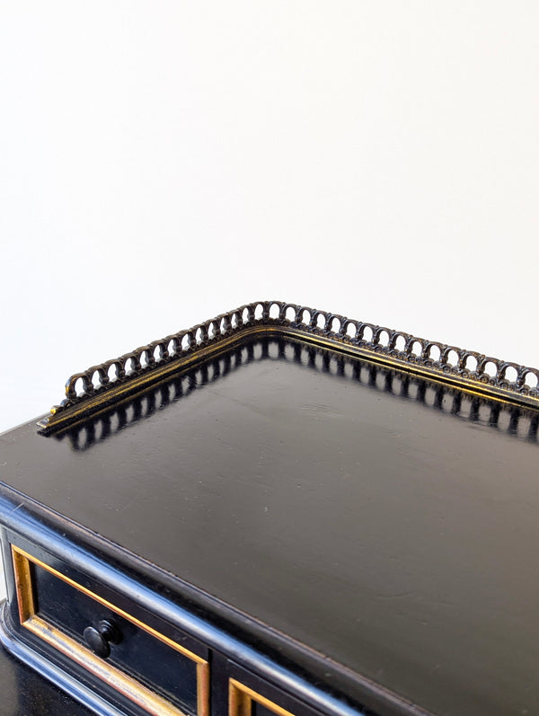Antique Victorian Ebonised Bonheur du Jour Writing Table c.1870