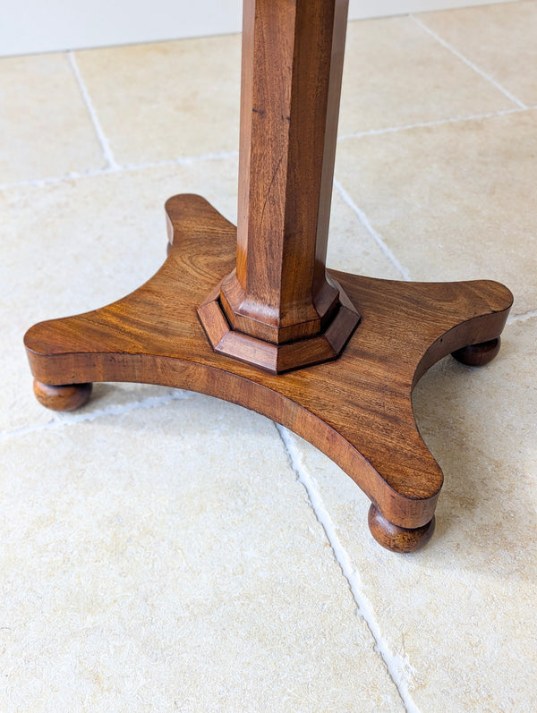Antique Mid Victorian Mahogany Pedestal Side Table c.1860