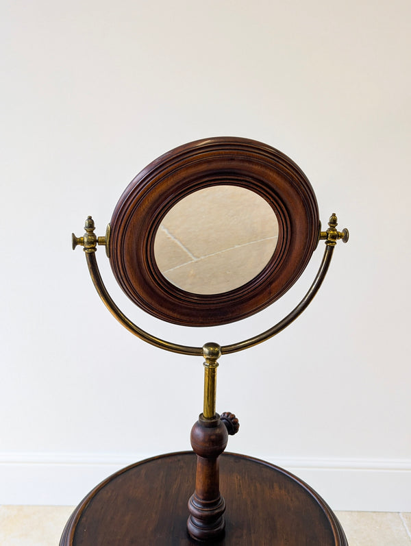 Antique Victorian Mahogany Gentleman’s Shaving Stand c.1890