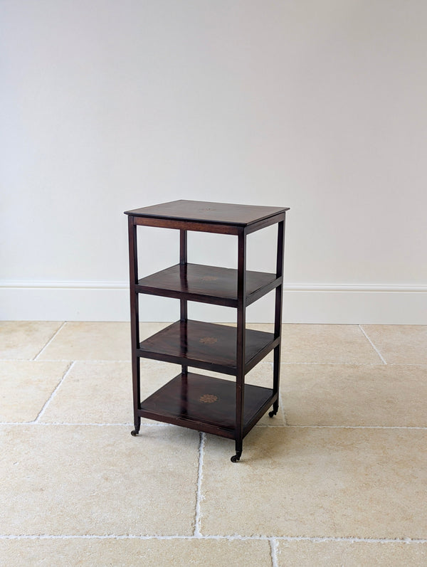 Antique Edwardian Sheraton Revival Mahogany Whatnot c.1905