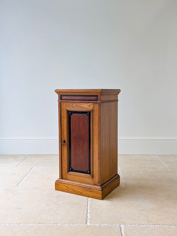 Antique Victorian Oak Bedside Cabinet c.1890