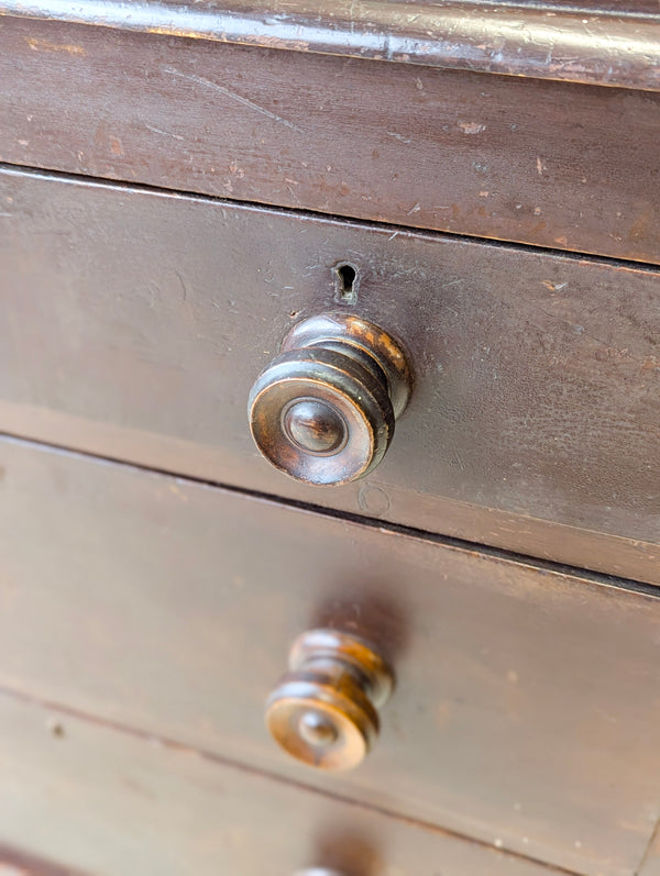 Antique Victorian Welsh Painted Pine Chest of Drawers c.1860