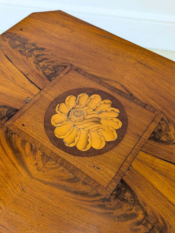 Antique Victorian Mahogany Work Box on Stand c.1880