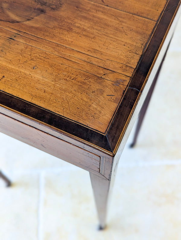 Antique Scottish Regency Satin Birch Table with Lateral Slide c.1810