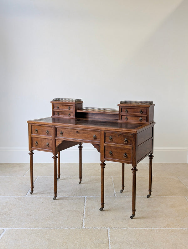 Antique Victorian Walnut Writing Desk c.1880