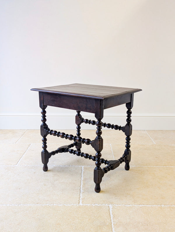 Antique English Oak Side Table c.1710