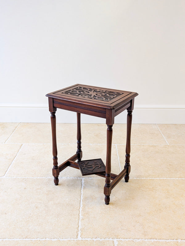 Antique Carved Mahogany Occasional Table c.1900