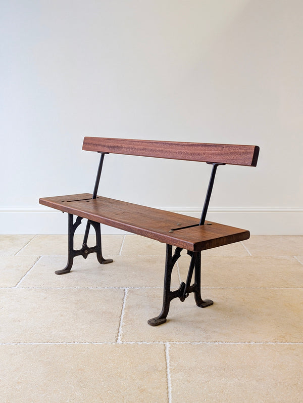 Antique Victorian Reversible Tram Bench by Fisher & Son c.1890