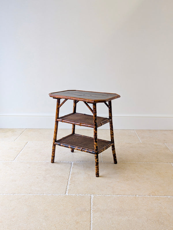 Antique Victorian Bamboo Three-Tier Occasional Table c.1890