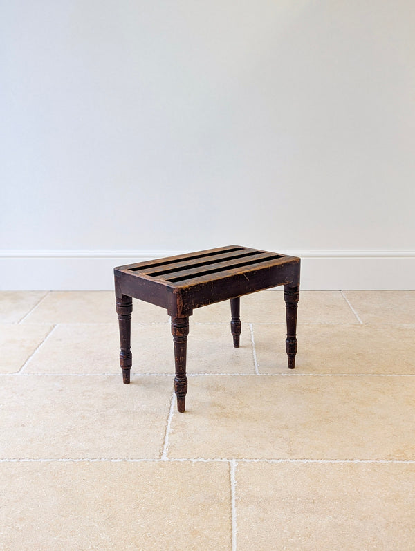 Antique Victorian Beech Luggage Stand by Brown & Lamont c.1870