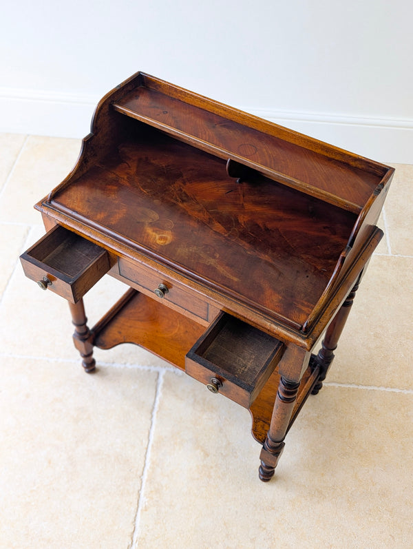 Antique Victorian Walnut Small Writing Table c.1890