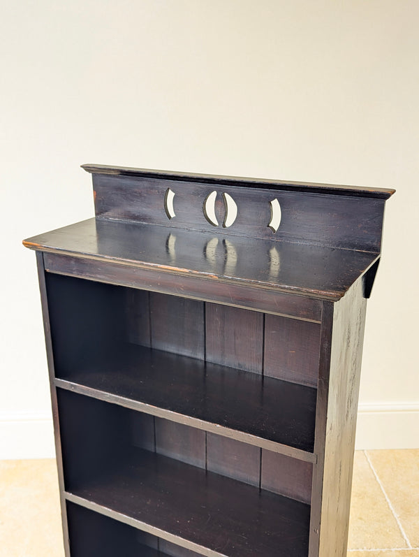 Antique Late Victorian Stained Pine Bookcase c.1890