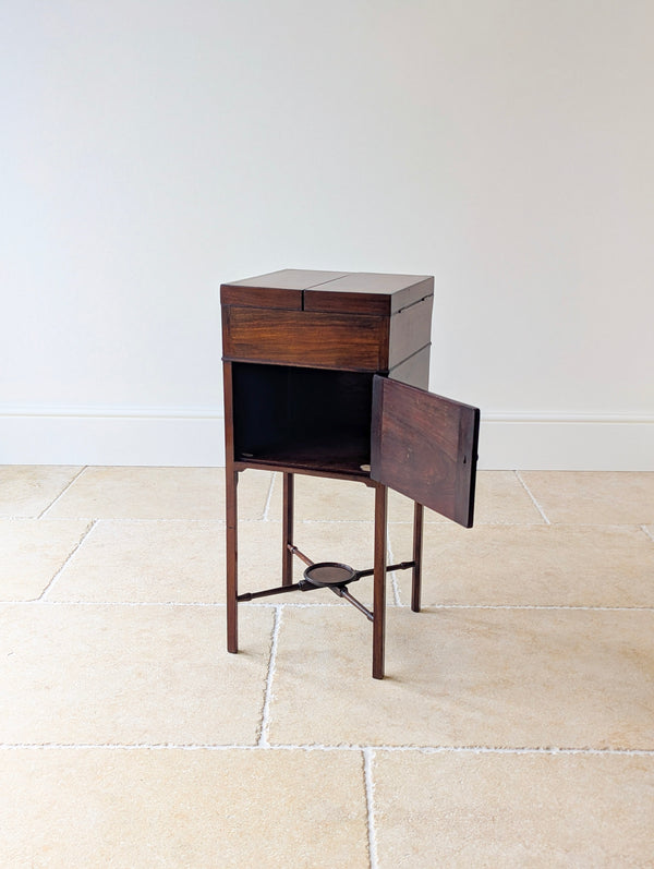 Antique Georgian Mahogany Gentleman’s Bedside Washstand c.1800