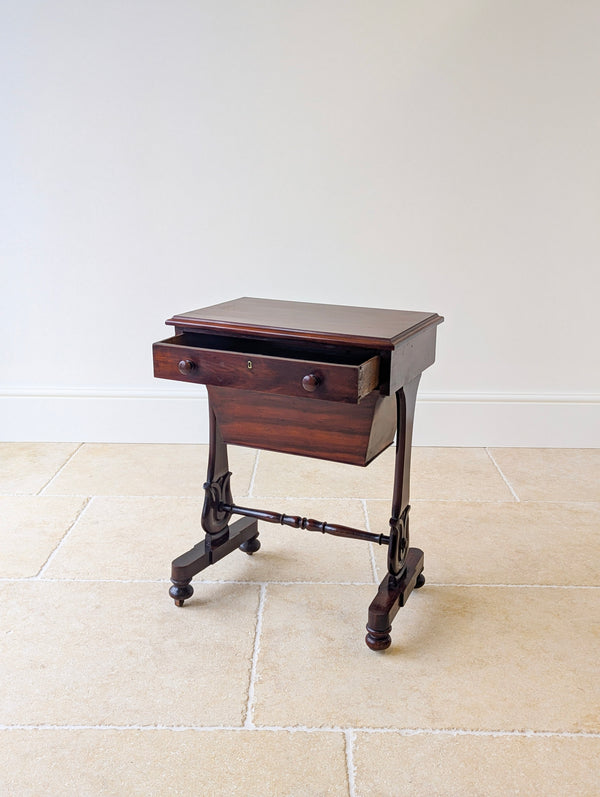Antique Victorian Mahogany Sewing Table c.1880