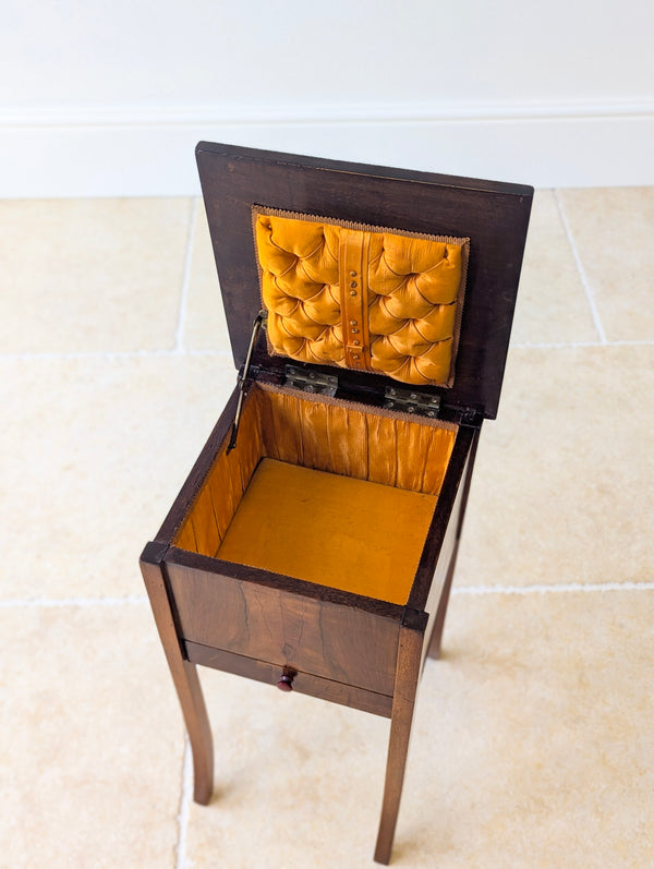 Antique Early 20th Century Walnut Sewing Table c.1920