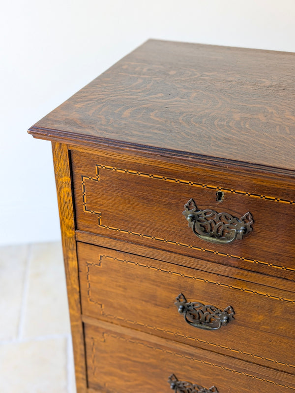 Antique Edwardian Oak Chest of Drawers c.1910