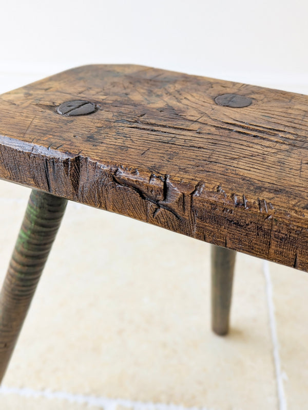 Antique Victorian Elm & Ash Cutler’s Stool c.1850