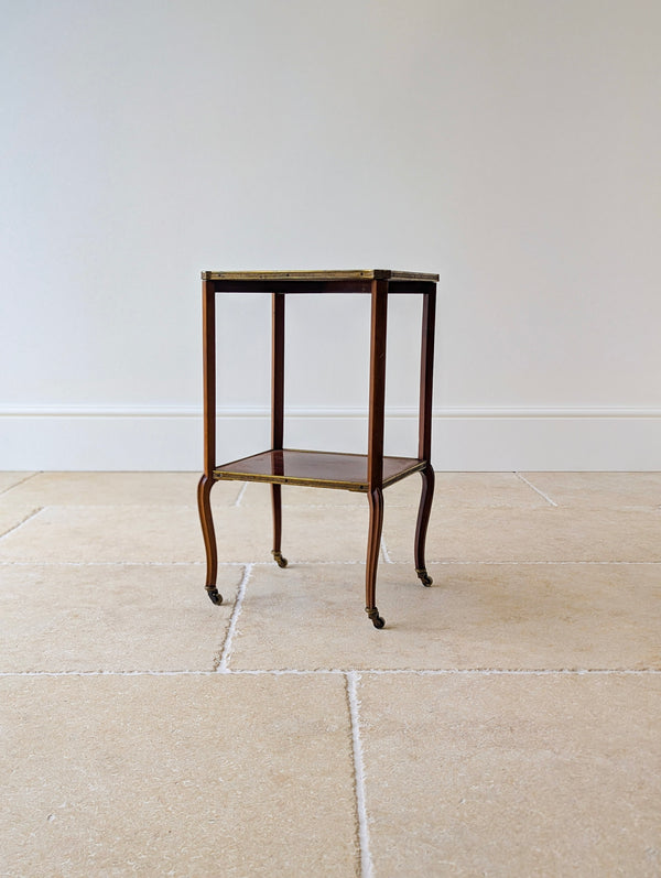 Antique Victorian Mahogany Two-Tier Occasional Table by W. Turner Lord & Co c.1880