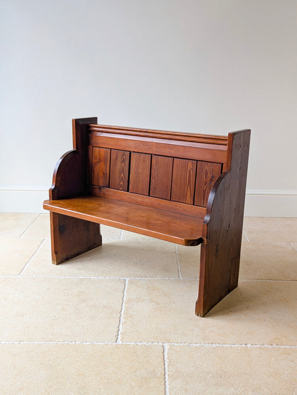Antique Victorian Pitch Pine Pew c.1890