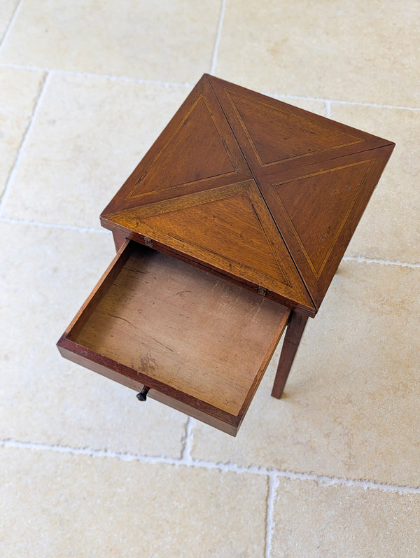 Antique Edwardian Mahogany Diminutive Envelope Card Table c.1910
