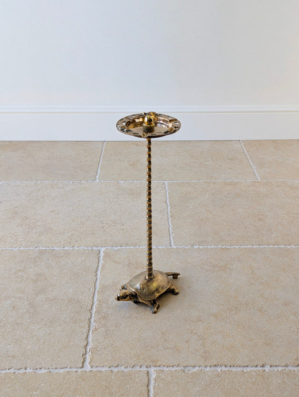 Antique Early 20th Century Brass Tortoise Floor-Standing Cigar Stand c.1920