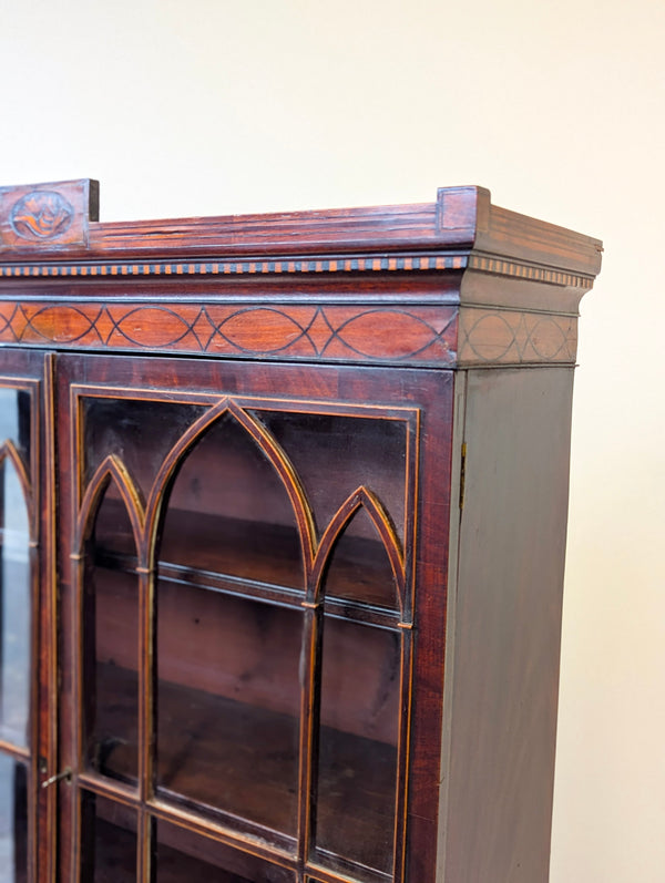 Antique Georgian Mahogany Bookcase Cabinet c.1800