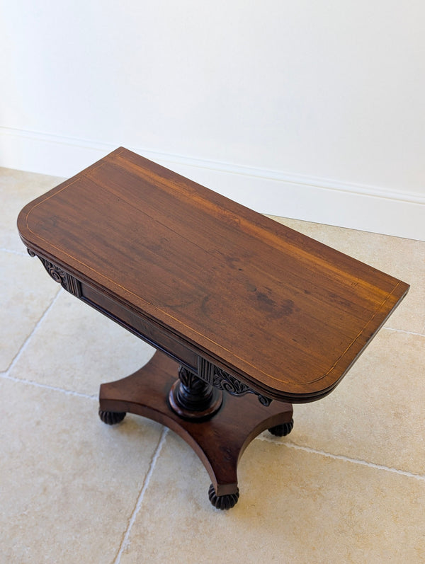 Antique William IV Mahogany Fold-Over Tea Table c.1830