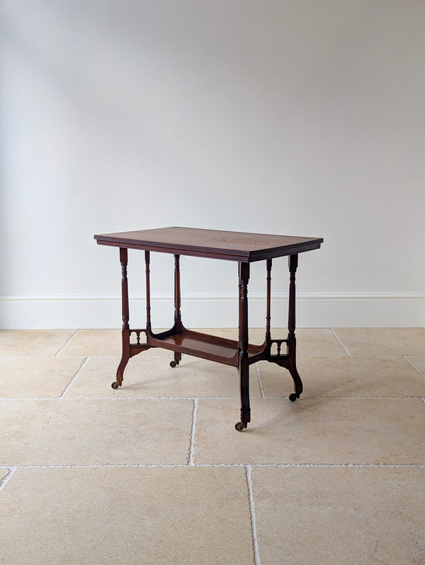 Antique Victorian Aesthetic Movement Mahogany Side Table by Gregory & Co c.1880