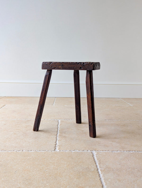 Antique Victorian Oak Birmingham Jeweller's Stool c.1860