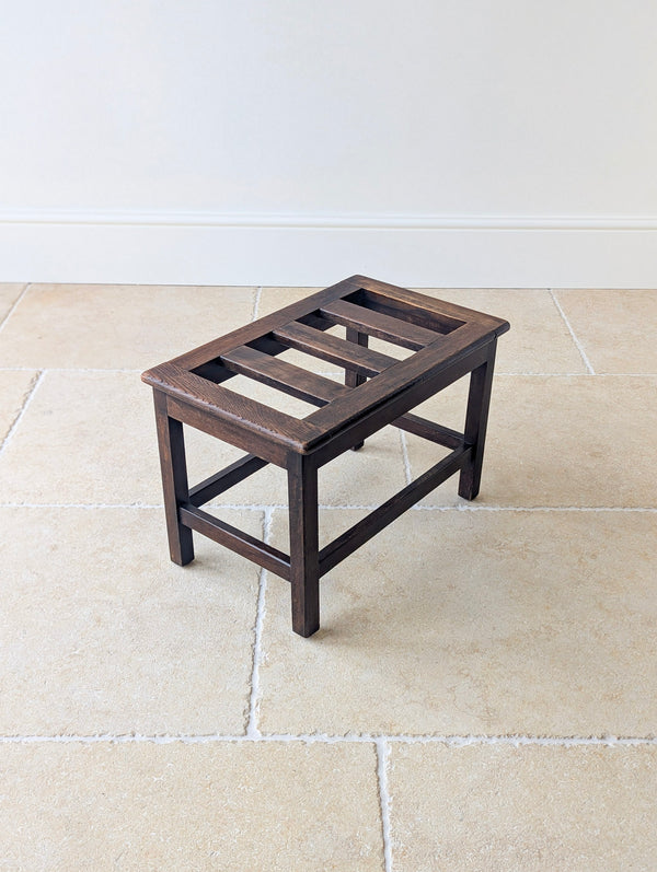 Antique Edwardian Oak Luggage Stand c.1910