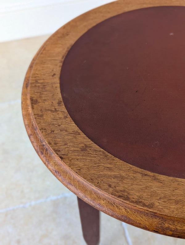 Antique Edwardian Arts & Crafts Oak Occasional Table c.1910