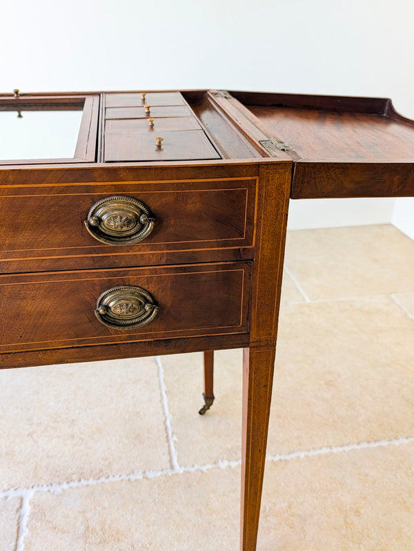 Antique Georgian Mahogany Folding Dressing Table c.1790