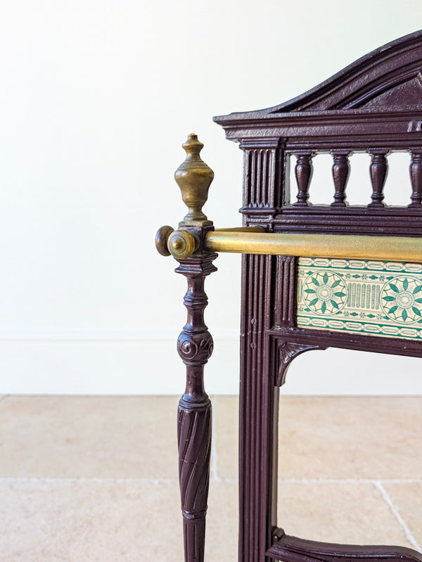 Antique Edwardian Aesthetic Movement Cast Iron Stick Stand by Coalbrookdale c.1905