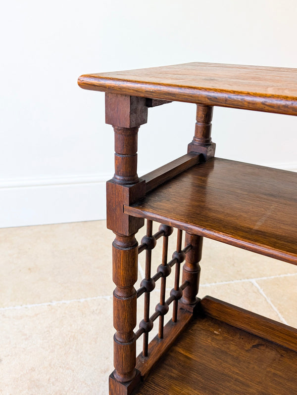 Antique Arts & Crafts Oak Liberty & Co. Reading Table Bookstand c.1900