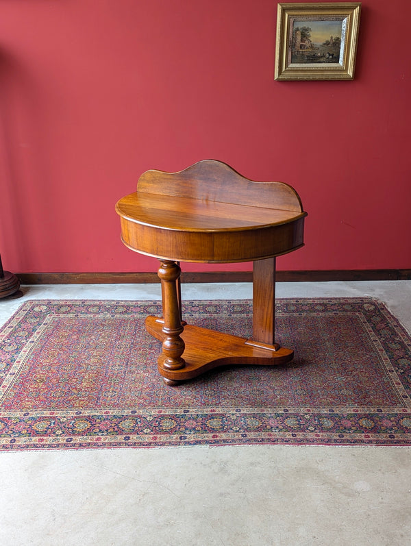 Antique Victorian Mahogany Demilune Console / Hall Table