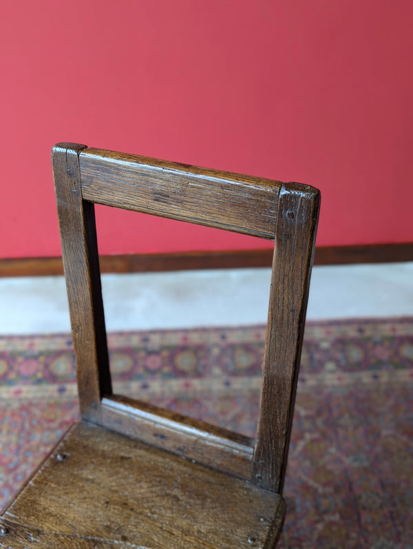 Antique 18th Century Country Made Primitive Oak Chair