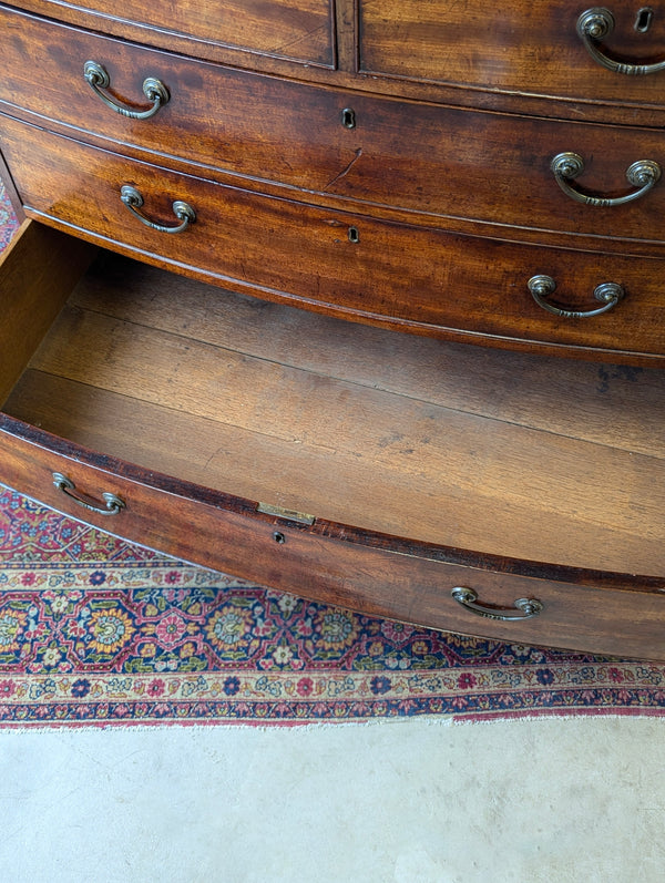 Antique Georgian Mahogany Bow Front Chest of Drawers