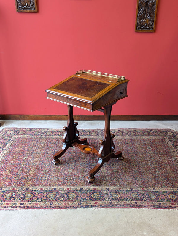 Antique Victorian Mahogany Davenport Writing Desk