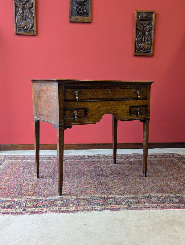 Antique 18th Century Georgian Welsh Oak Country-Made Lowboy Table