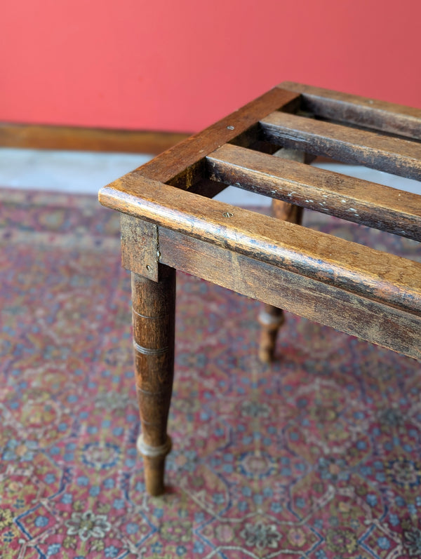 Antique Victorian Beech Luggage Stand