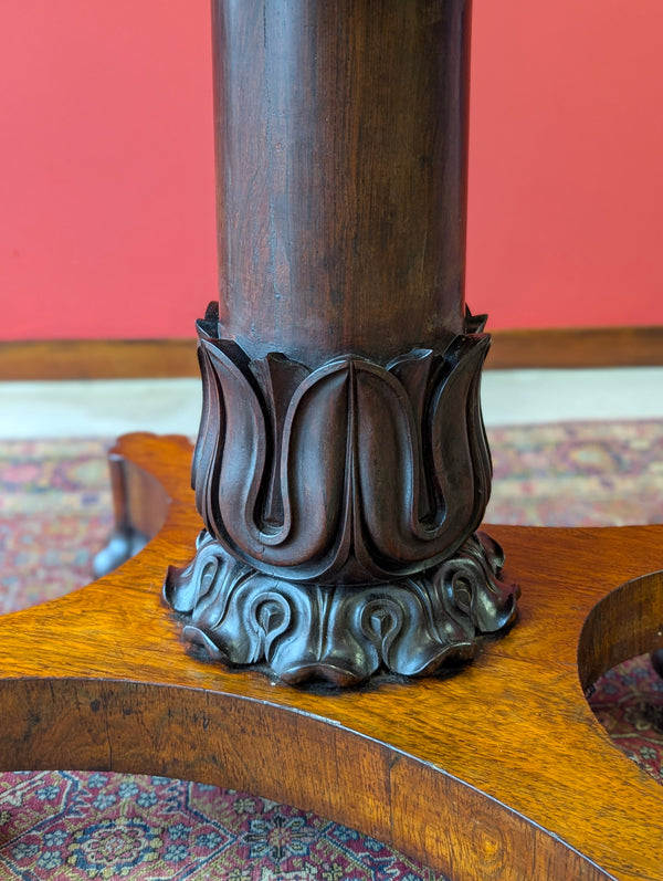 Antique Regency Rosewood Fold Over Tea Table