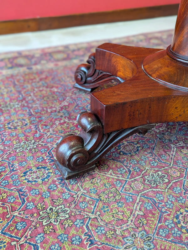 Antique Victorian Mahogany Fold Over Tea Table