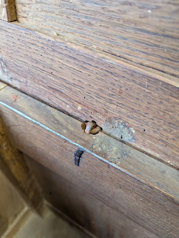 Antique 17th Century Panelled Oak Coffer