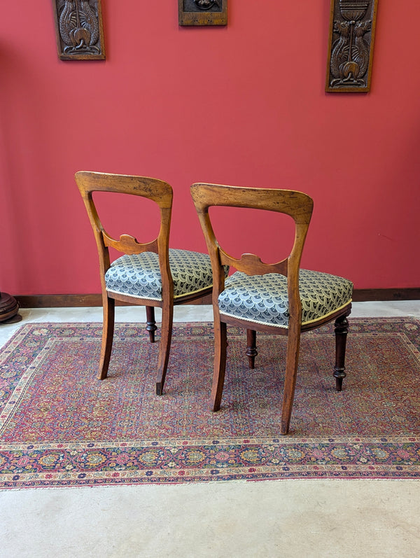 Pair of Antique Victorian Walnut Parlour Chairs
