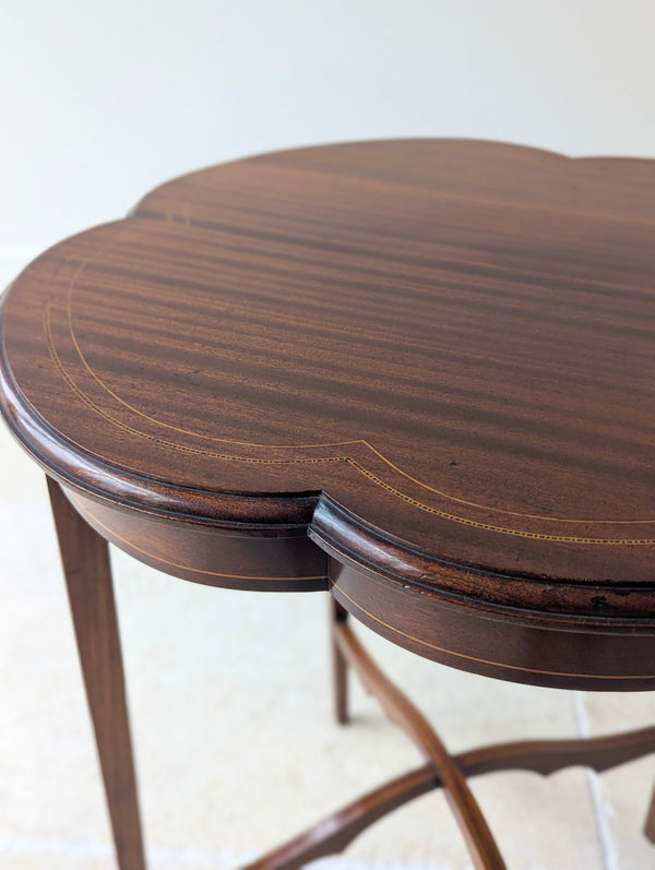 Antique Edwardian Mahogany Quatrefoil Occasional Table c.1905